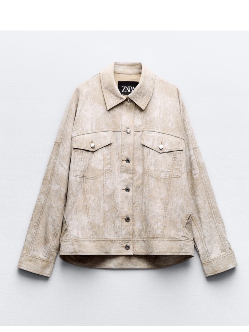 Zara Oversized Linen Blend Jacket